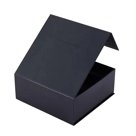 Black soft touch magnetic box